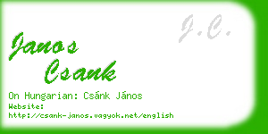 janos csank business card