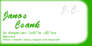 janos csank business card